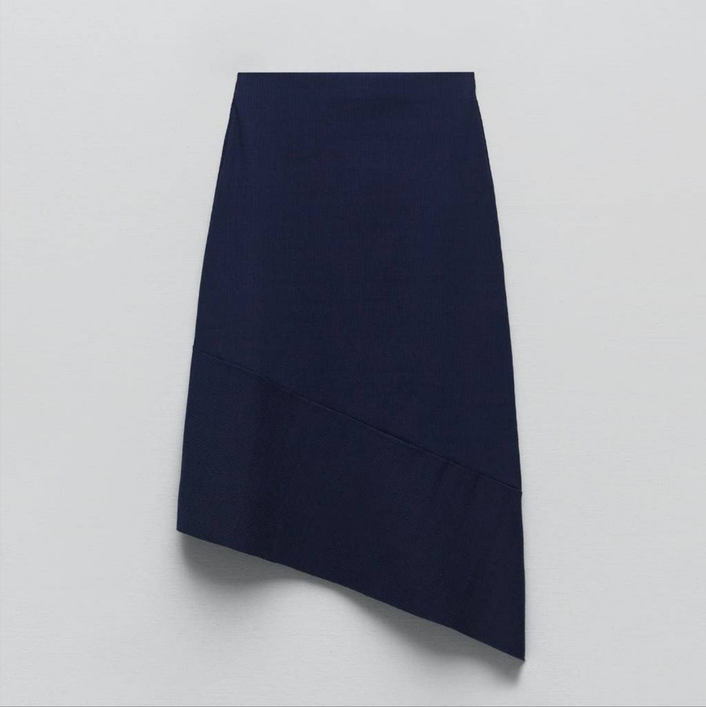 ZARA ASYMMETRIC MIDI SKIRT